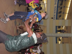 Band playing music with dancers