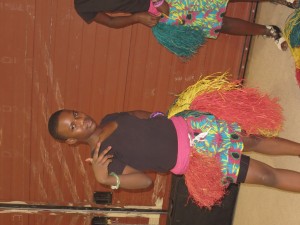 Dancer posing in outfit
