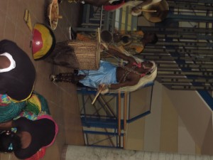 Man playing drums with band